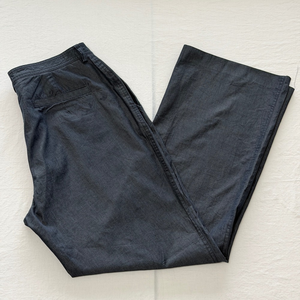 Banana Republic Womens 10 Pants Made in Italy 100% Cotton Gray Straight Leg Y2K